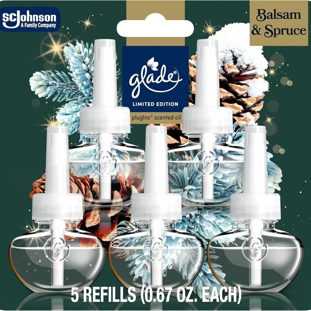 PlugIns Refills Air Freshener, Balsam & Spruce, Scented and Essential Oils for H